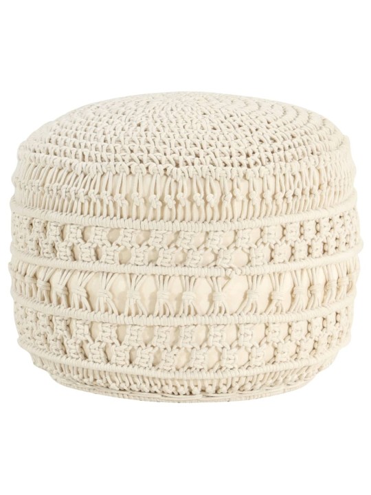 Ručně vyrobený sedací puf macramé 45 x 30 cm bavlna