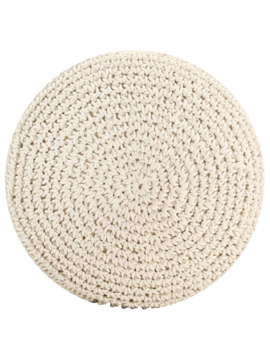 Ručně vyrobený sedací puf macramé 45 x 30 cm bavlna