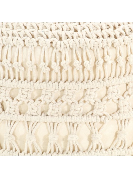 Ručně vyrobený sedací puf macramé 45 x 30 cm bavlna