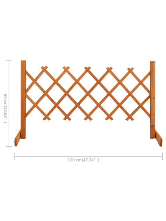 Zahradní trelážový plot oranžový 120 x 60 cm masivní jedle
