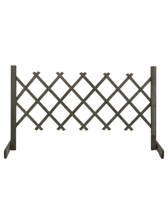 Zahradní trelážový plot šedý 120 x 60 cm masivní jedle