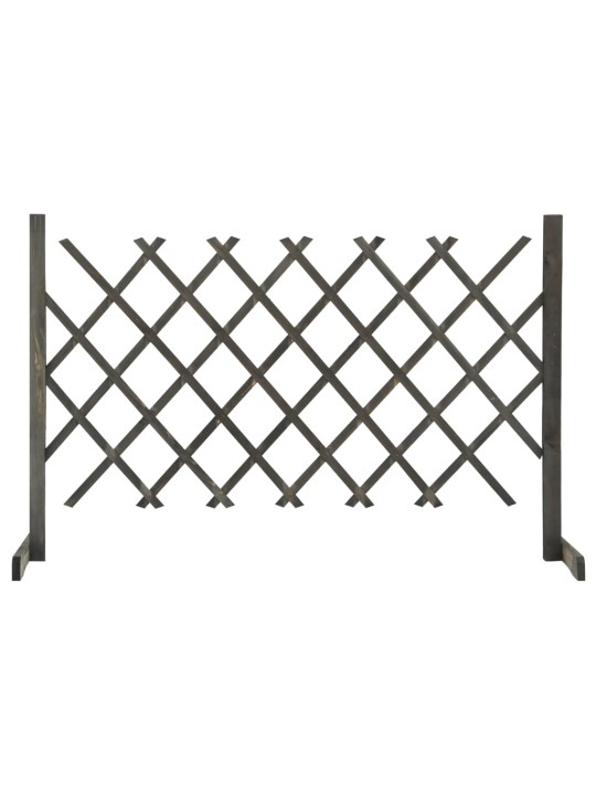 Zahradní trelážový plot šedý 120 x 90 cm masivní jedle