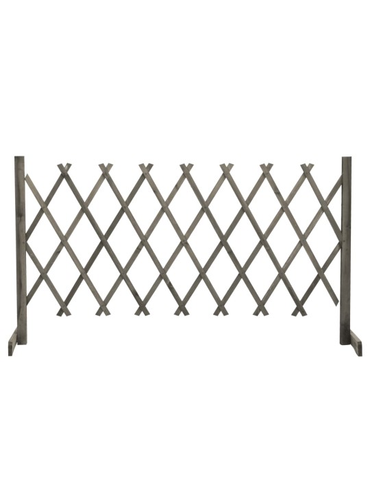 Zahradní trelážový plot šedý 150 x 80 cm masivní jedle