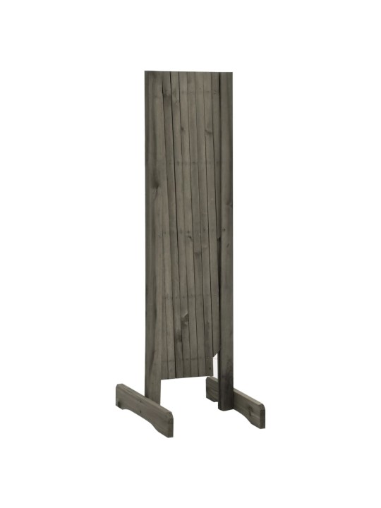 Zahradní trelážový plot šedý 150 x 80 cm masivní jedle