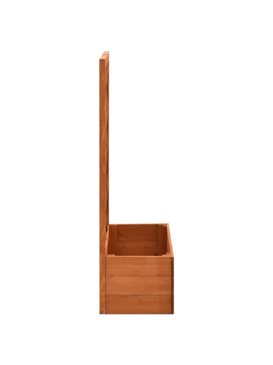 Zahradní truhlík s treláží oranžový 50x25x90 cm masivní jedle