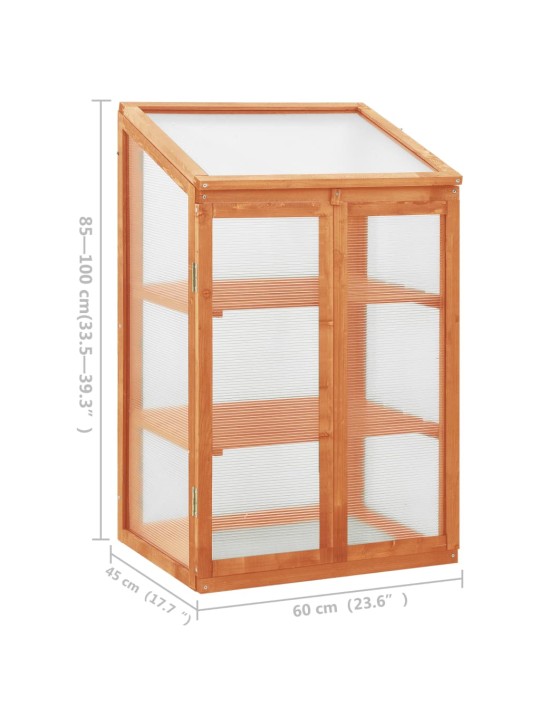 Skleník 60 x 45 x 100 cm jedlové dřevo