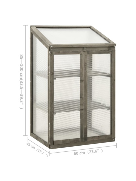 Skleník 60 x 45 x 100 cm jedlové dřevo