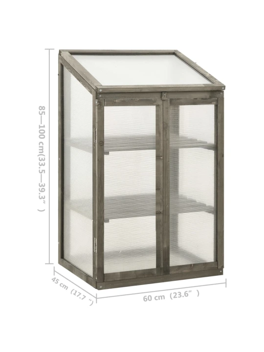 Skleník 60 x 45 x 100 cm jedlové dřevo