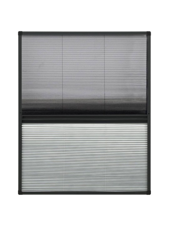Plisovaná okenní síť proti hmyzu se zástěnou hliník 80 x 100 cm