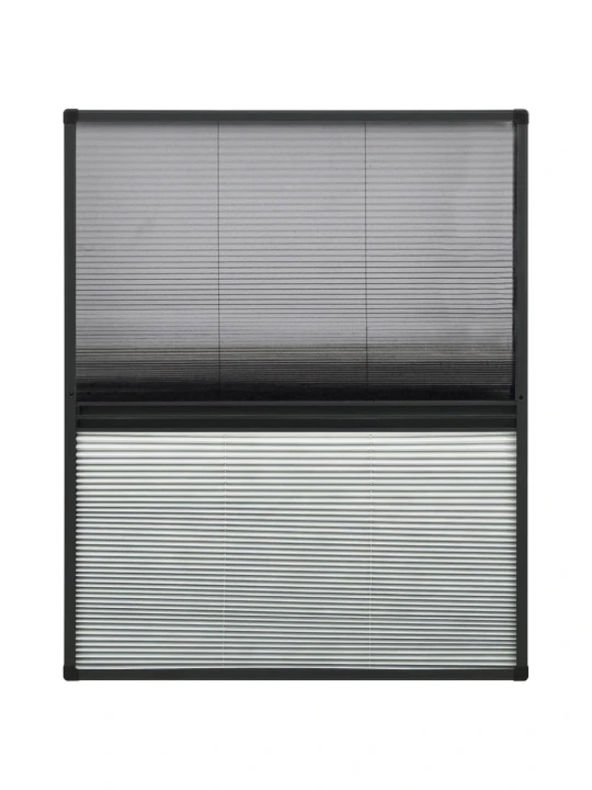 Plisovaná okenní síť proti hmyzu se zástěnou hliník 80 x 100 cm