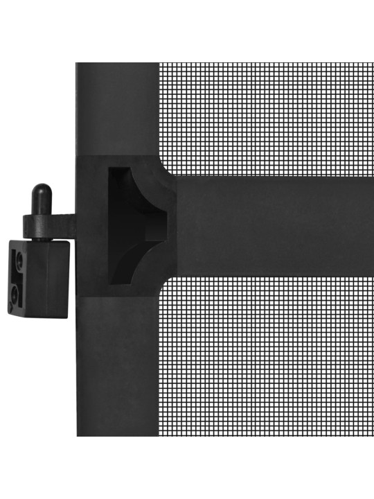 Dveřní síť proti hmyzu s panty antracitová 100 x 215 cm