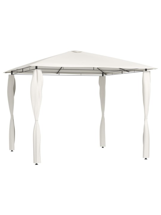 Altán s krytými sloupky 3 x 3 x 2,6 m krémový 160 g/m²