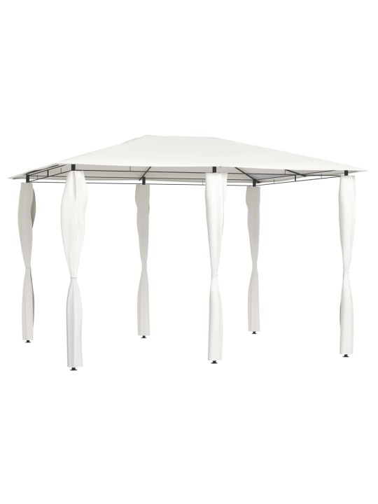 Altán s krytými sloupky 3 x 4 x 2,6 m krémový 160 g/m²