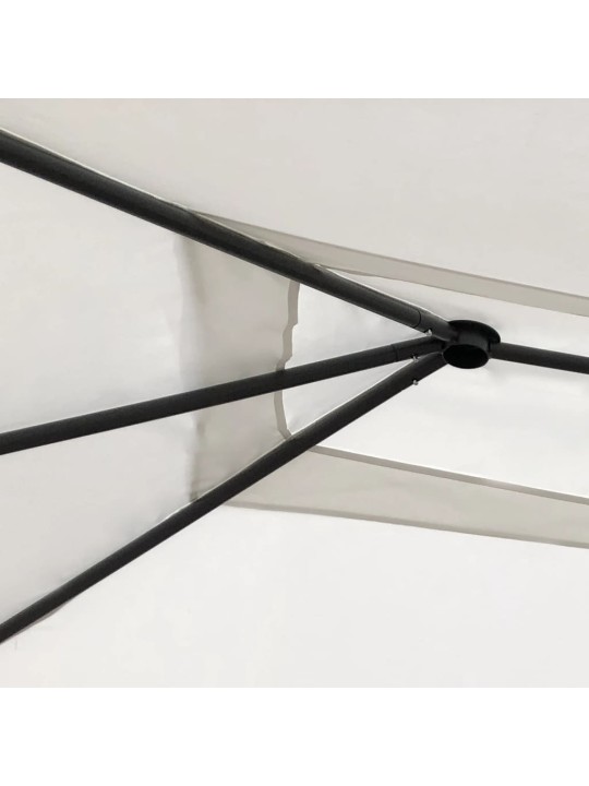 Altán s krytými sloupky 3 x 4 x 2,6 m krémový 160 g/m²