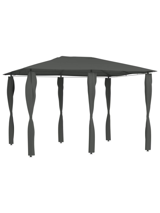Altán s krytými sloupky 3 x 4 x 2,6 m antracitový 160 g/m²