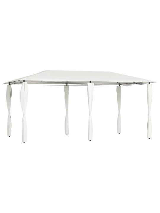 Altán s krytými sloupky 2,98 x 5,3 x 2,59 m krémový 160 g/m²