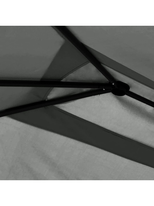 Altán s krytými sloupky 2,98 x 5,3 x 2,59m antracitový 160 g/m²