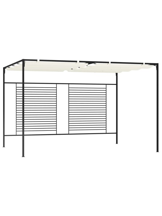 Altán se zatahovací střechou 3 x 4 x 2,3 m krémový 180 g/m²