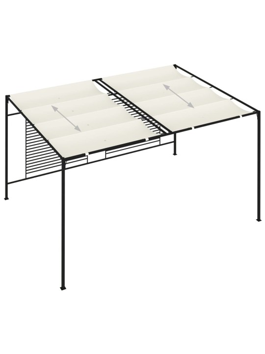 Altán se zatahovací střechou 3 x 4 x 2,3 m krémový 180 g/m²