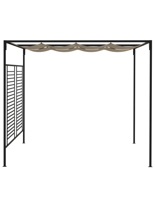 Altán se zatahovací střechou 3 x 4 x 2,3 m taupe 180 g/m²