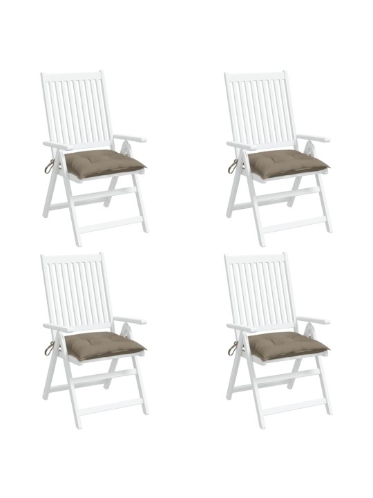 Podušky na židli 4 ks taupe 40 x 40 x 7 cm látka oxford