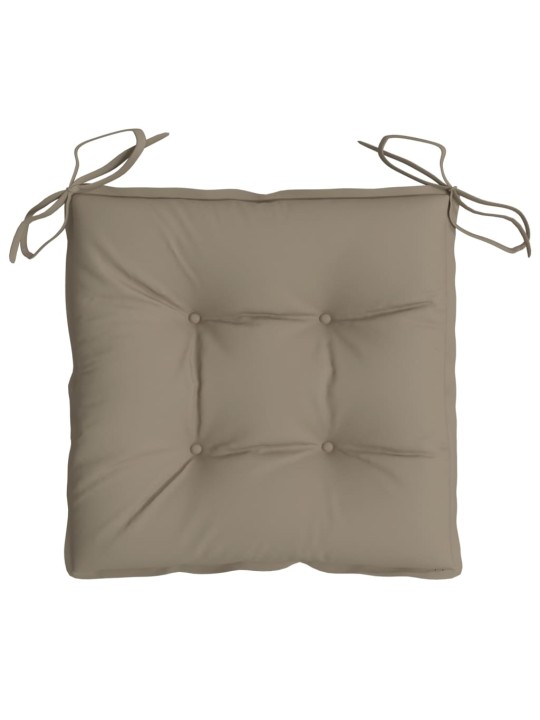 Podušky na židli 6 ks taupe 40 x 40 x 7 cm látka oxford