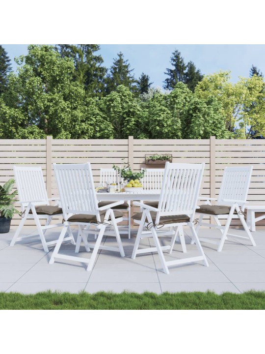 Podušky na židli 6 ks taupe 40 x 40 x 7 cm látka oxford