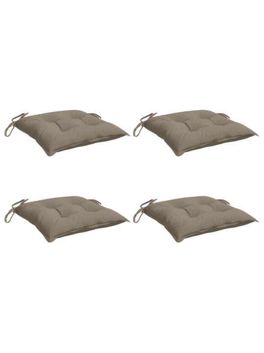 Podušky na židli 4 ks taupe 50 x 50 x 7 cm oxfordská látka