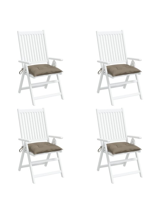 Podušky na židli 4 ks taupe 50 x 50 x 7 cm oxfordská látka