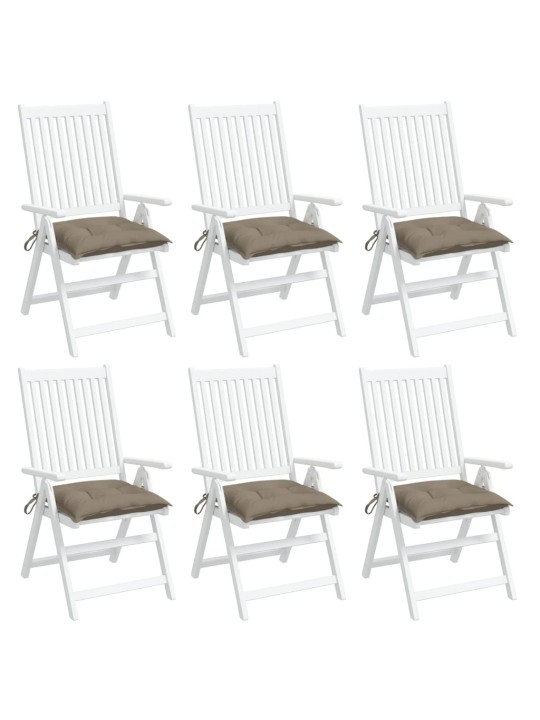 Podušky na židli 6 ks taupe 50 x 50 x 7 cm oxfordská látka
