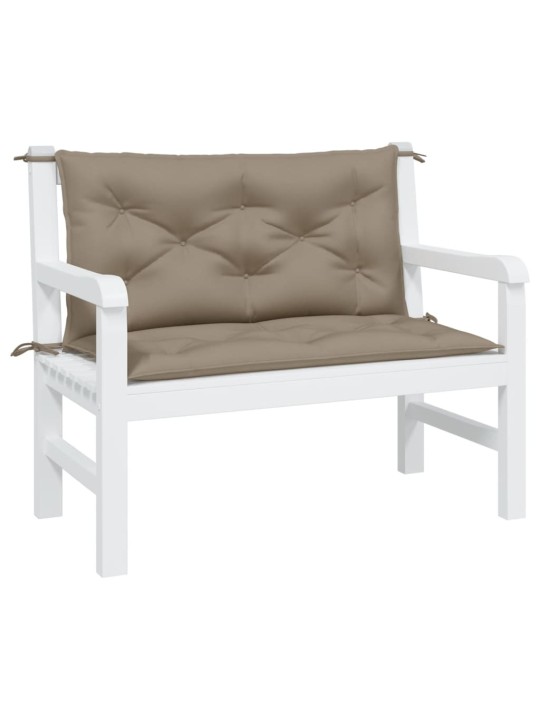 Poduška na zahradní lavici taupe 100x(50+50)x7 cm látka oxford