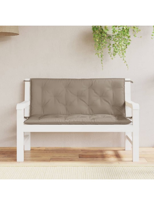 Poduška na zahradní lavici taupe 120x(50+50)x7 cm látka oxford