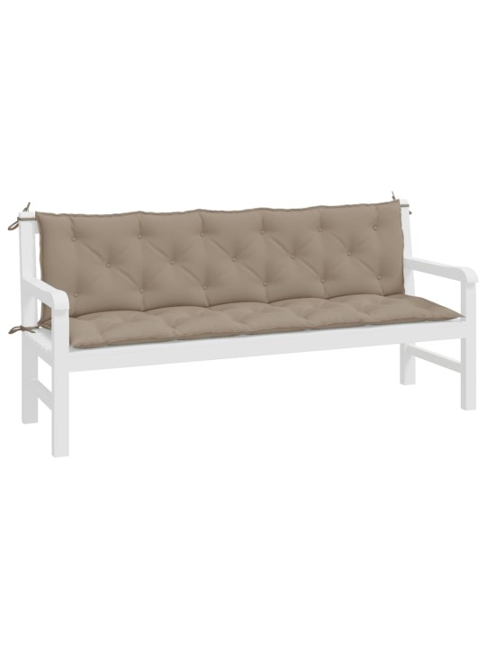 Poduška na zahradní lavici taupe 180x(50+50)x7 cm látka oxford