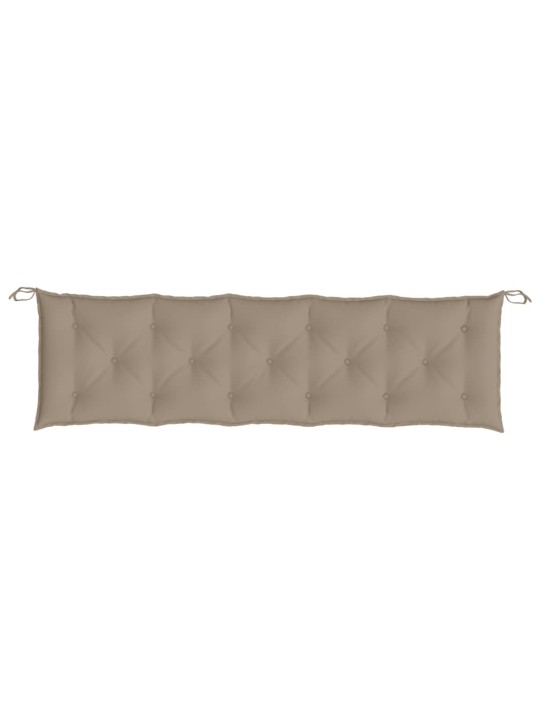 Poduška na zahradní lavici taupe 180x(50+50)x7 cm látka oxford