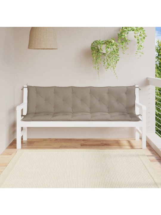 Poduška na zahradní lavici taupe 180x(50+50)x7 cm látka oxford