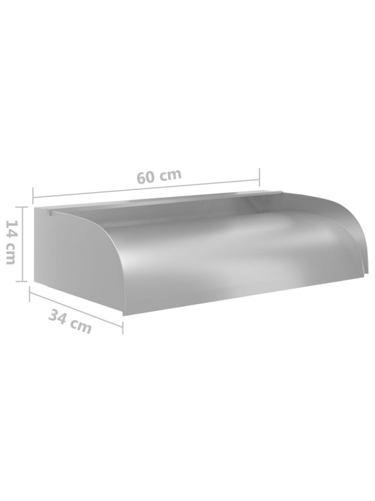 Vodopád s LED světly 60 x 34 x 14 cm nerezová ocel 304
