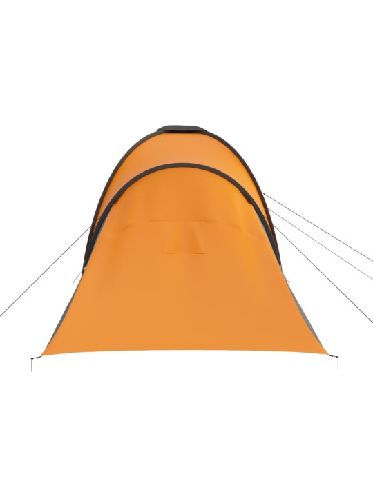 Kempingový stan pro 6 osoby šedo-oranžový