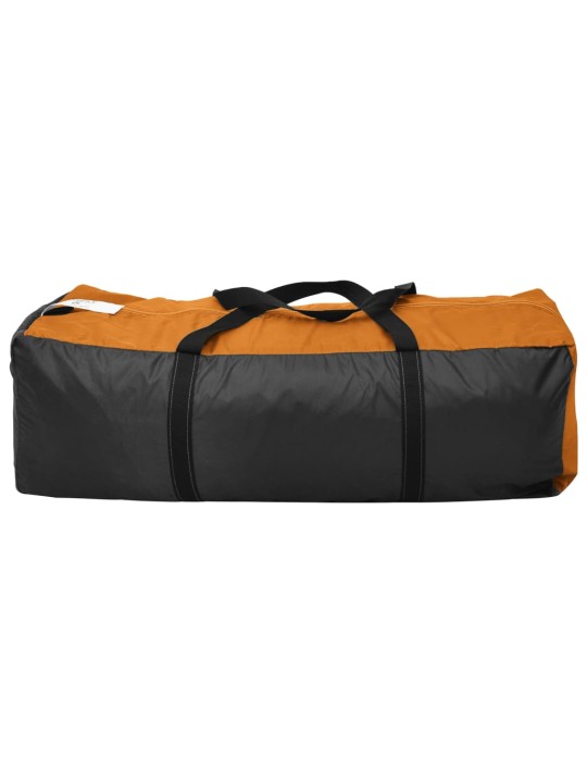 Kempingový stan pro 6 osoby šedo-oranžový