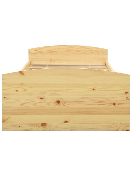 Rám postele se 2 zásuvkami masivní borovice 90 x 200 cm
