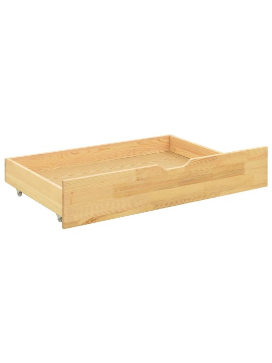 Rám postele se 2 zásuvkami masivní borovice 90 x 200 cm