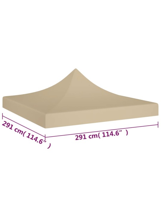Střecha k party stanu 3 x 3 m béžová 270 g/m²