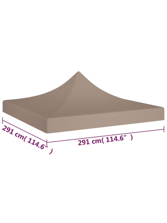 Střecha k party stanu 3 x 3 m taupe 270 g/m²