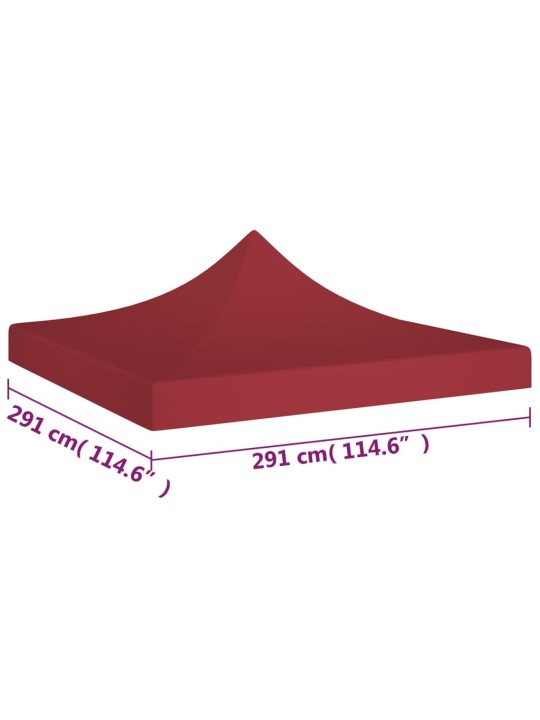 Střecha k party stanu 3 x 3 m vínová 270 g/m²