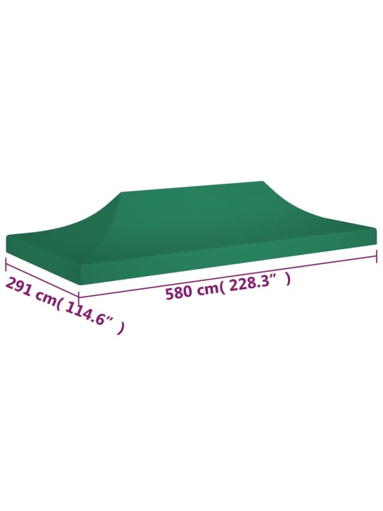 Střecha k party stanu 6 x 3 m zelená 270 g/m²
