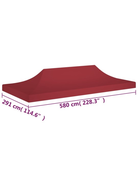 Střecha k party stanu 6 x 3 m vínová 270 g/m²