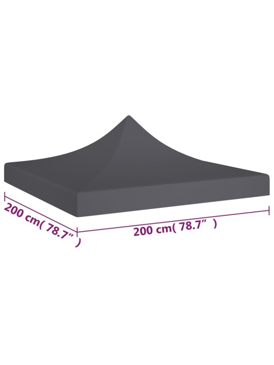 Střecha k party stanu 2 x 2 m antracitová 270 g/m²