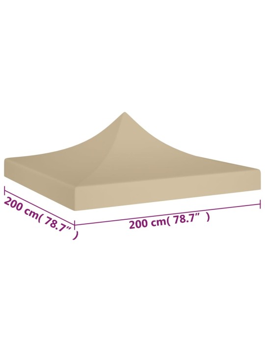 Střecha k party stanu 2 x 2 m béžová 270 g/m²