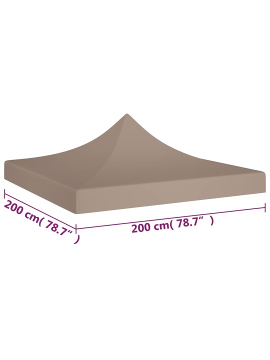 Střecha k party stanu 2 x 2 m taupe 270 g/m²