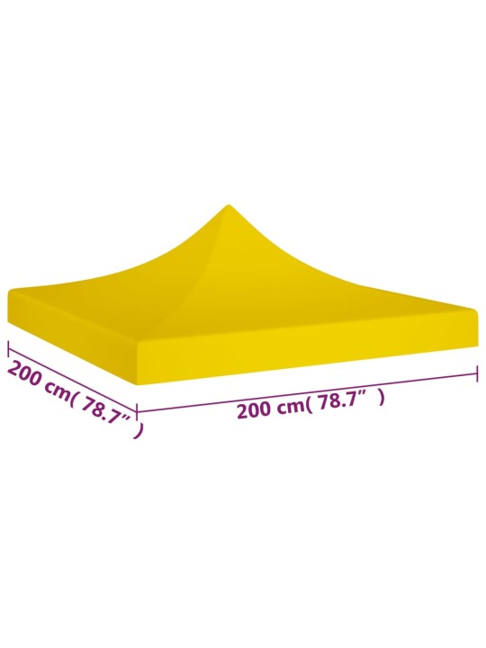 Střecha k party stanu 2 x 2 m žlutá 270 g/m²