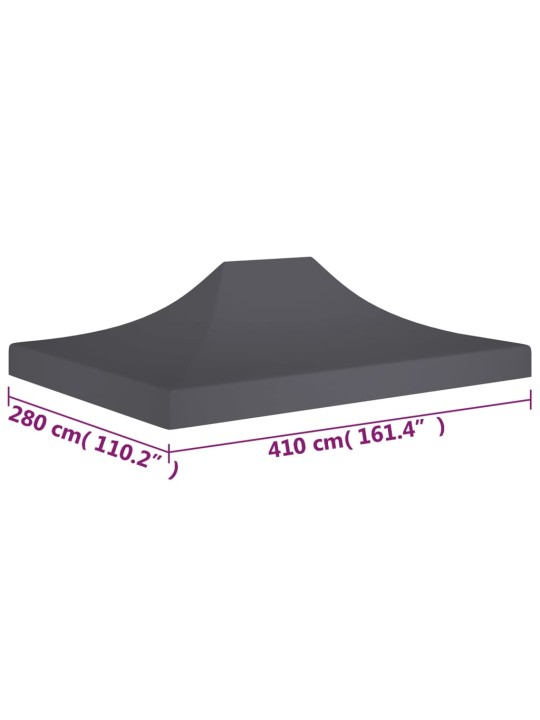 Střecha k party stanu 4 x 3 m antracitová 270 g/m²